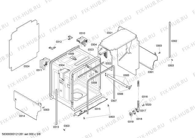 Схема №2 SHI66A05UC Bosch с изображением Кнопка для посудомойки Bosch 00418451