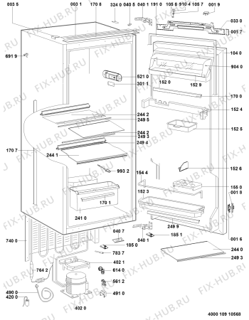 Схема №1 UVI 1950 A++ LH с изображением Другое для холодильника Whirlpool 481010796806