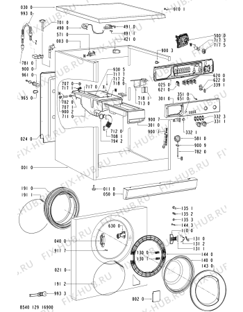 Схема №2 WA Adorina N 161 с изображением Обшивка для стиральной машины Whirlpool 481245215757