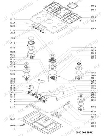 Схема №1 KHGL 9010/B с изображением Холдер для электропечи Whirlpool 481236058631