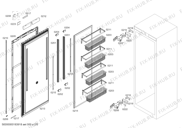Схема №3 FIN30MIIL1 F 1811 VI с изображением Цокольная панель для холодильной камеры Bosch 00248732