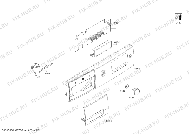 Схема №4 3TW976 lavar & secar 7/4kg с изображением Модуль сушки для стиралки Bosch 00754576