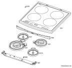 Схема №1 49176V-MN с изображением Микромодуль для плиты (духовки) Aeg 9825619434419