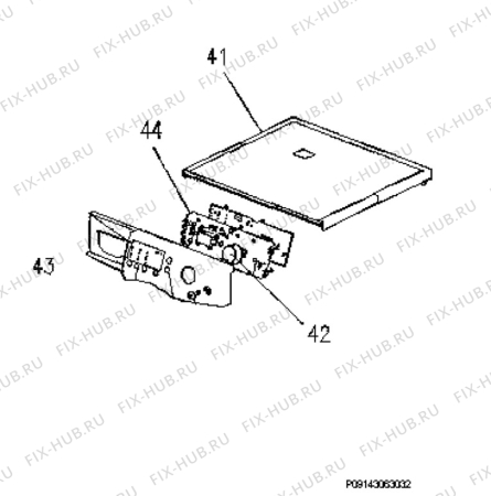 Взрыв-схема стиральной машины Faure FWF1000M - Схема узла Command panel 037
