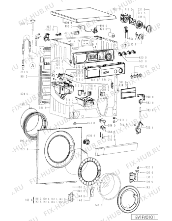 Схема №1 AWV 689 с изображением Декоративная панель для стиралки Whirlpool 481245213863