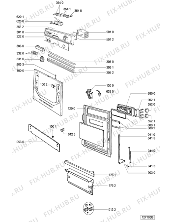 Схема №1 GCI 4755/2 W-IN с изображением Обшивка для посудомойки Whirlpool 481990501292