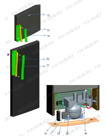 Взрыв-схема холодильника Whirlpool WTM 330 WH - Схема узла
