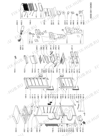 Схема №1 ARC 7632/IX с изображением Дверка для холодильной камеры Whirlpool 481241610236