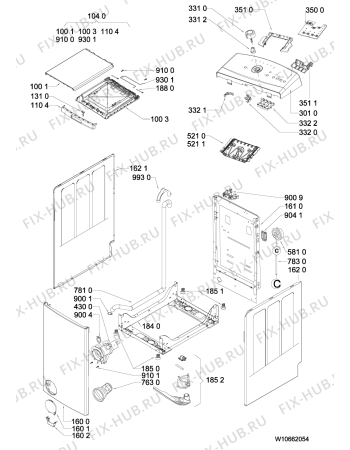 Схема №1 AWE 6415/1 с изображением Микромодуль для стиралки Whirlpool 480111104666