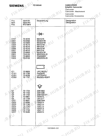 Схема №1 FZ155G4II с изображением Интегрированный контур для видеоэлектроники Siemens 00791736