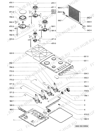 Схема №1 AKL 701/CF с изображением Затычка для плиты (духовки) Whirlpool 481944238852