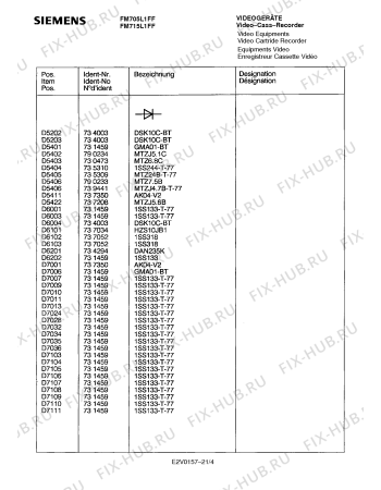 Схема №4 FM705L1FF с изображением Инструкция по эксплуатации для видеотехники Siemens 00530858