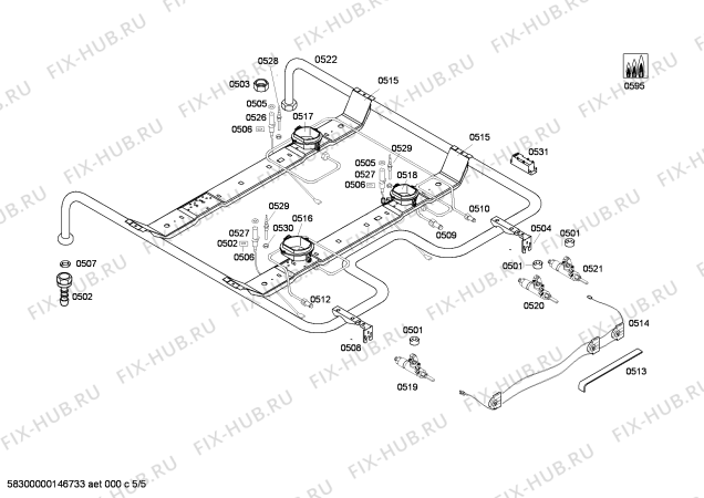 Схема №3 FRS4010ETL с изображением Кабель для духового шкафа Bosch 00650855