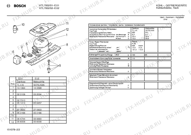 Взрыв-схема холодильника Bosch KTL7002 - Схема узла 02