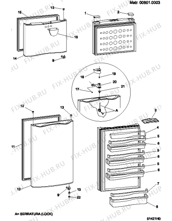 Взрыв-схема холодильника Indesit RA34NL (F024563) - Схема узла