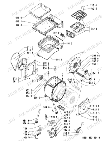 Схема №1 AWA 852 с изображением Декоративная панель для стиралки Whirlpool 481245210278