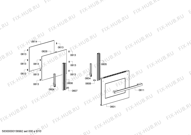 Схема №4 HSD785055N с изображением Переключатель для духового шкафа Bosch 00623306