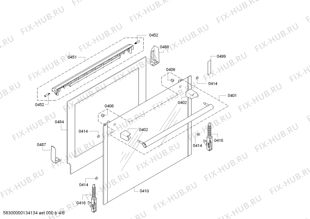 Схема №1 HB33GU530 с изображением Панель управления для плиты (духовки) Siemens 00670347