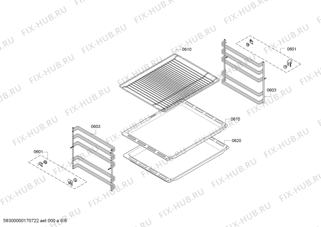 Взрыв-схема плиты (духовки) Siemens HB23AB523 - Схема узла 06