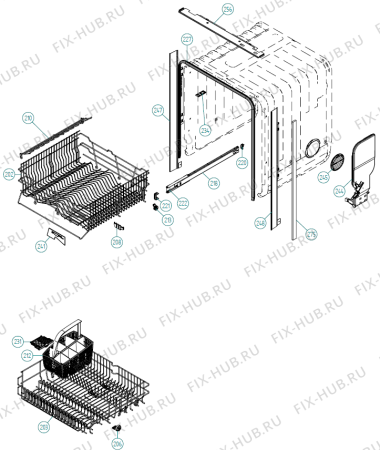 Взрыв-схема посудомоечной машины Gorenje D5220 XXL US   -SS (900001407, DW70.3) - Схема узла 02