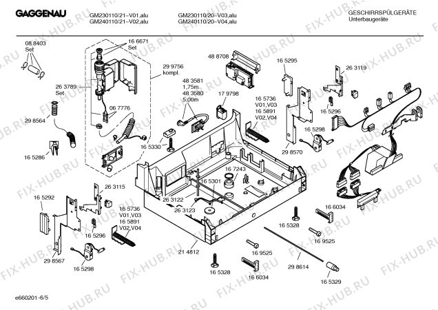 Схема №2 GM240110 с изображением Инструкция по эксплуатации Gaggenau для посудомоечной машины Bosch 00581927