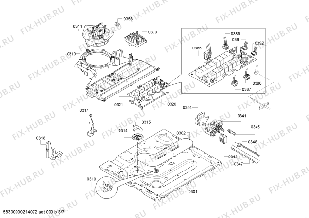Взрыв-схема плиты (духовки) Siemens HX9R4RG20 - Схема узла 03