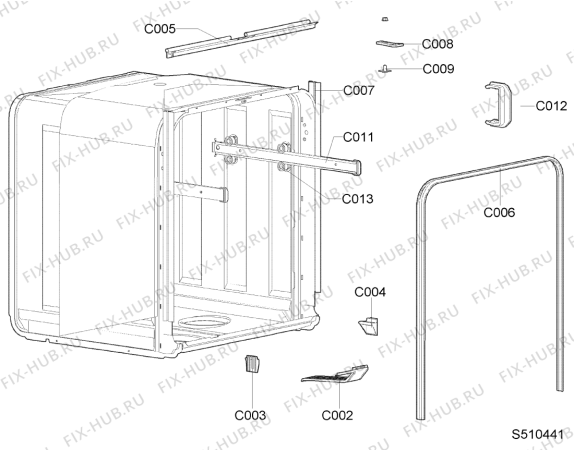 Схема №2 GS 4991/1 IX с изображением Всякое для посудомоечной машины Whirlpool 481245310298