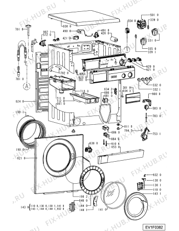 Схема №1 AWV 699 с изображением Обшивка для стиралки Whirlpool 481245212366