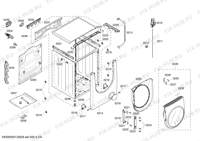 Схема №2 WBB24750NL Logixx 9 - New Dimension с изображением Панель управления для стиральной машины Bosch 00446472