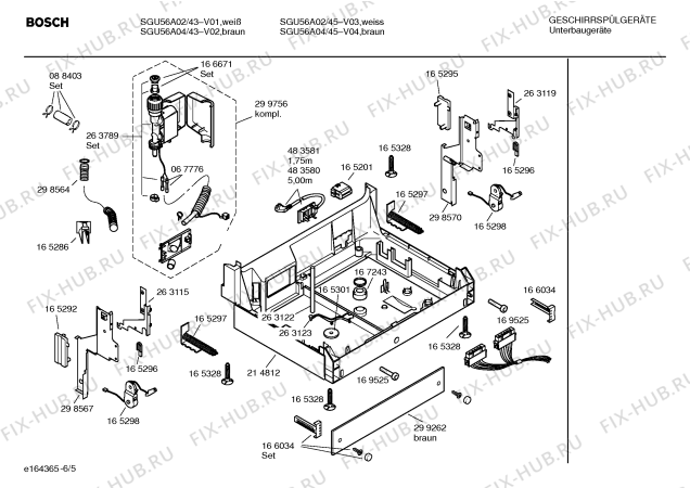 Схема №2 SGI56A32 с изображением Передняя панель для посудомойки Bosch 00434615