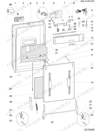 Схема №1 LVTI1267 (F033955) с изображением Наставление для посудомоечной машины Indesit C00113800
