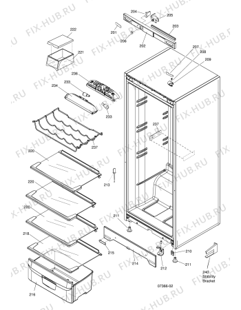 Взрыв-схема холодильника Indesit ISDS1722J (F074242) - Схема узла