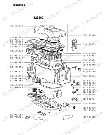 Схема №1 627101 с изображением Другое для тостера (фритюрницы) Tefal SS-983428