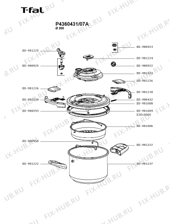 Схема №1 P4360431/07A с изображением Кастрюля для духовки Seb SS-981223