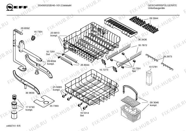 Схема №1 SHVKBH3 IGVS649.3 с изображением Краткая инструкция для посудомоечной машины Bosch 00584050