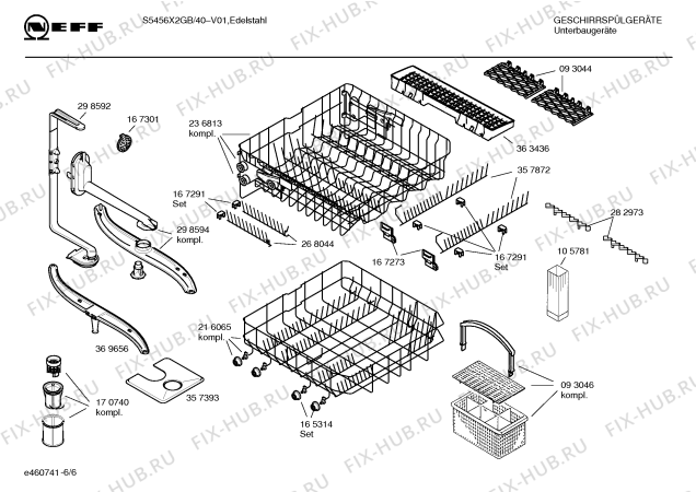 Схема №1 S5447X2 SV649B с изображением Инструкция по эксплуатации для электропосудомоечной машины Bosch 00584046