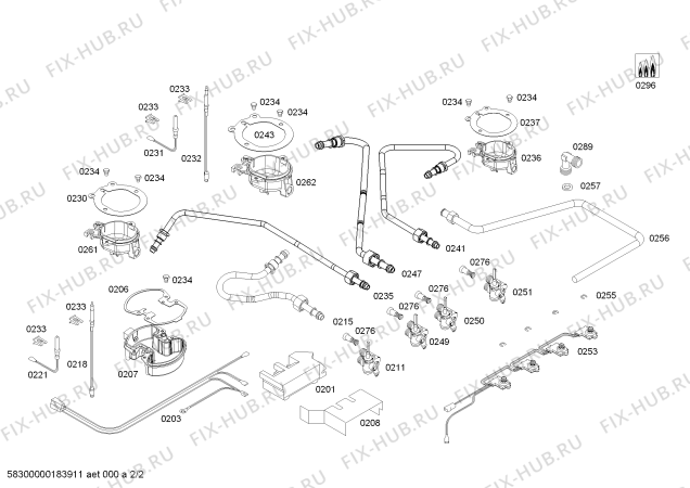 Взрыв-схема плиты (духовки) Siemens EC645HS90N 3G+1W SE60F IH5 - Схема узла 02