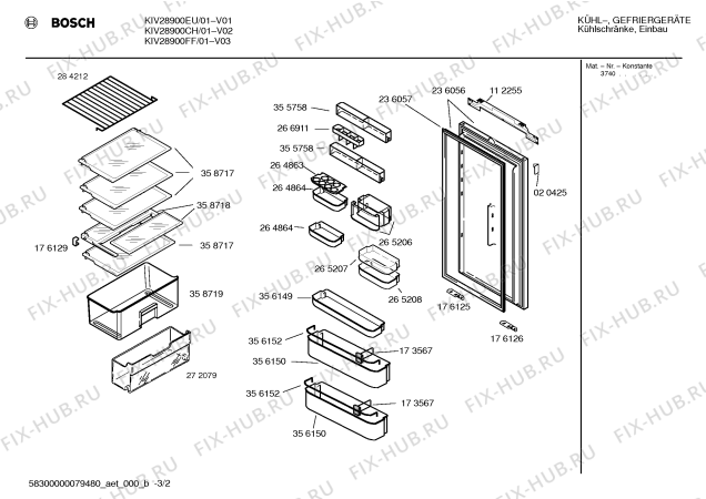 Схема №1 KIV2836 с изображением Дверь для холодильника Siemens 00236056