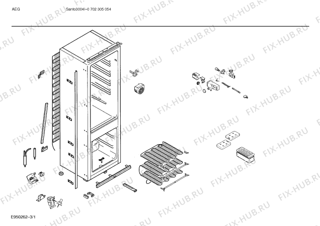 Схема №1 KI4AEY2IE 3034I с изображением Емкость для заморозки для холодильной камеры Bosch 00209537