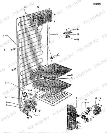 Взрыв-схема холодильника Indesit CB1815 (F011792) - Схема узла