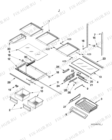 Схема №1 KRFC - 9010  B с изображением Другое для холодильника Whirlpool 482000010608