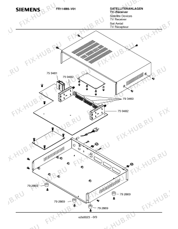 Схема №1 FR114M6 с изображением Люк для телевизора Siemens 00759484