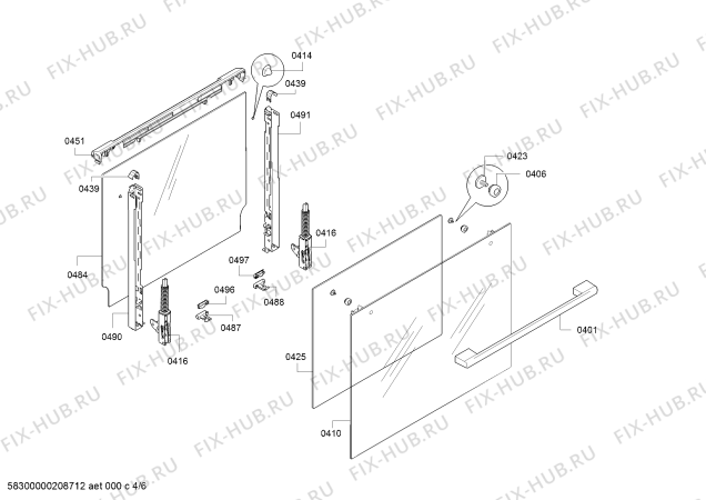 Взрыв-схема плиты (духовки) Bosch HBF113BR0B - Схема узла 04