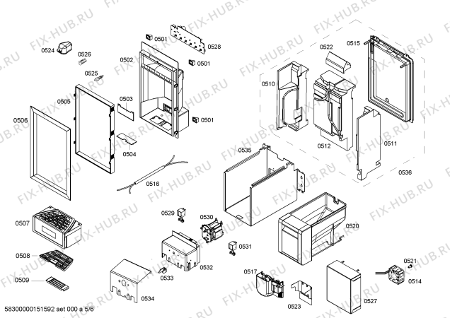 Схема №3 T18ID80NRP с изображением Льдогенератор для холодильной камеры Bosch 00700089