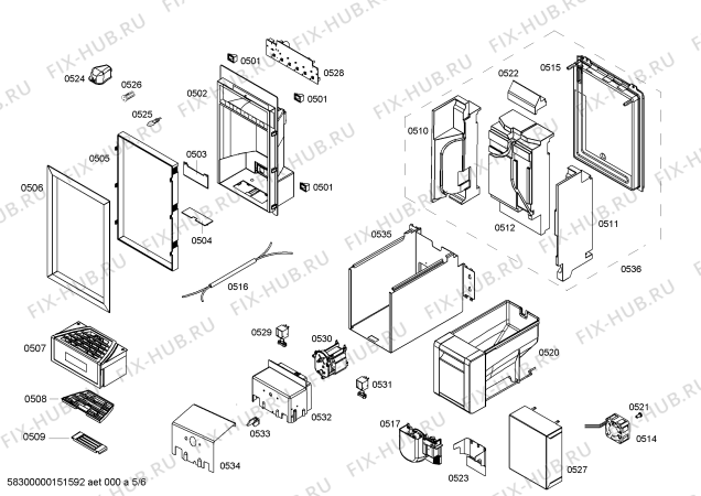 Схема №3 RF463202 с изображением Шина для холодильной камеры Bosch 00669195