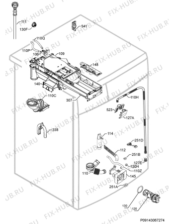 Взрыв-схема стиральной машины Zanussi ZWJ14591W - Схема узла Hydraulic System 272