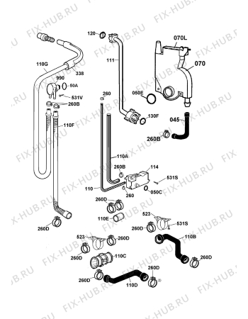 Взрыв-схема посудомоечной машины Aeg Electrolux FAV45250VI - Схема узла Hydraulic System 272