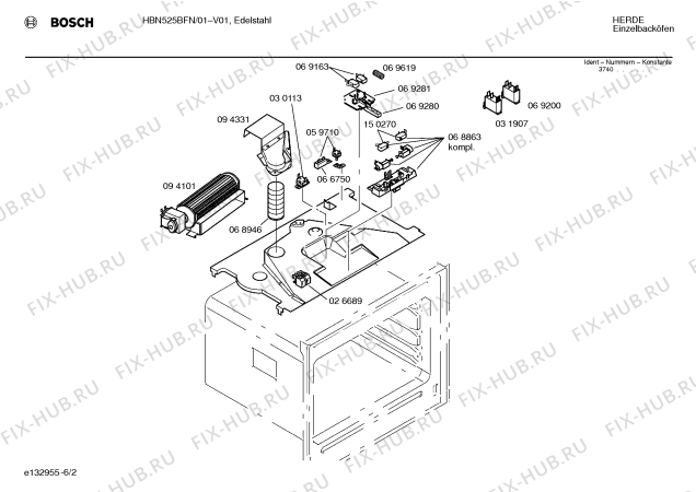 Схема №1 B1341W1FG 1945 MP с изображением Крышка для духового шкафа Siemens 00288830