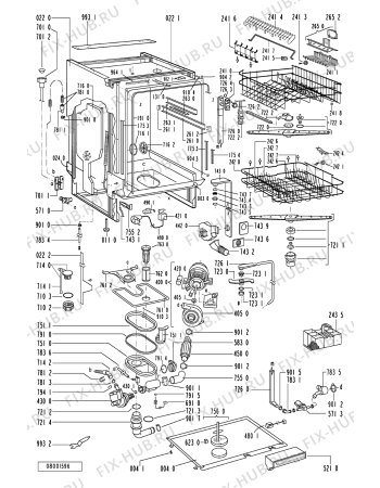 Схема №1 GU180ESJS с изображением Блок управления для посудомоечной машины Whirlpool 481221478452
