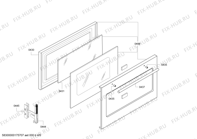 Схема №1 SOH903450I с изображением Бак для плиты (духовки) Bosch 00145156